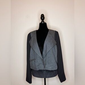 Walter Baker Charcoal and Black Asymmetrical Blazer